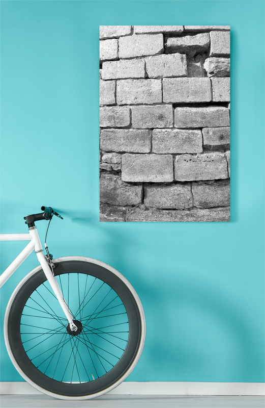 Medieval Fortress Wall Matte Canvas with hearts carved into the stone